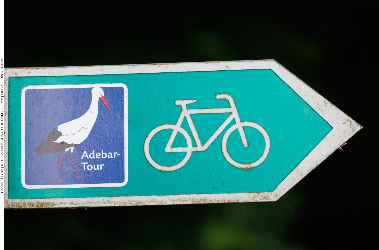 Durch das ganze Gebiet verläuft ein schöner Radweg 