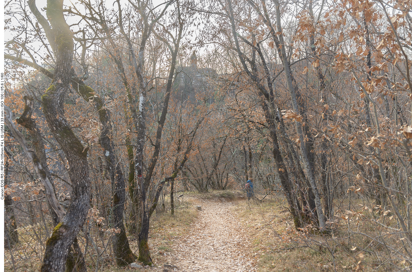 Start in die Klamm, im Hintergrund liegt Altenburg