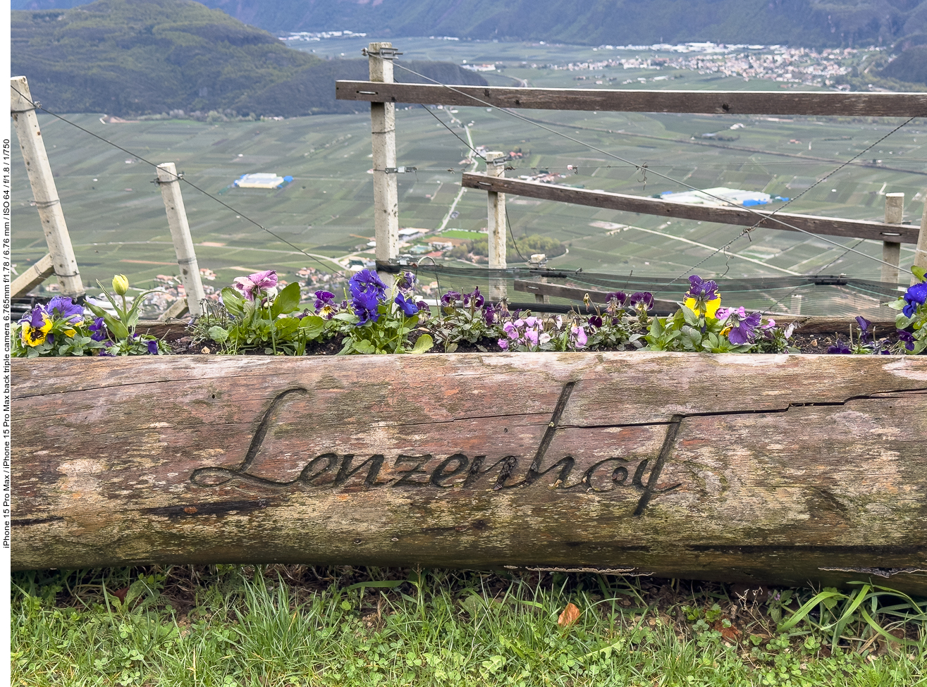 Irgendwann landen wir auf dem Lenzenhof, in der Nähe des Kalterer Sees, den ich früher mit Freunden per Fahrrad angefahren habe