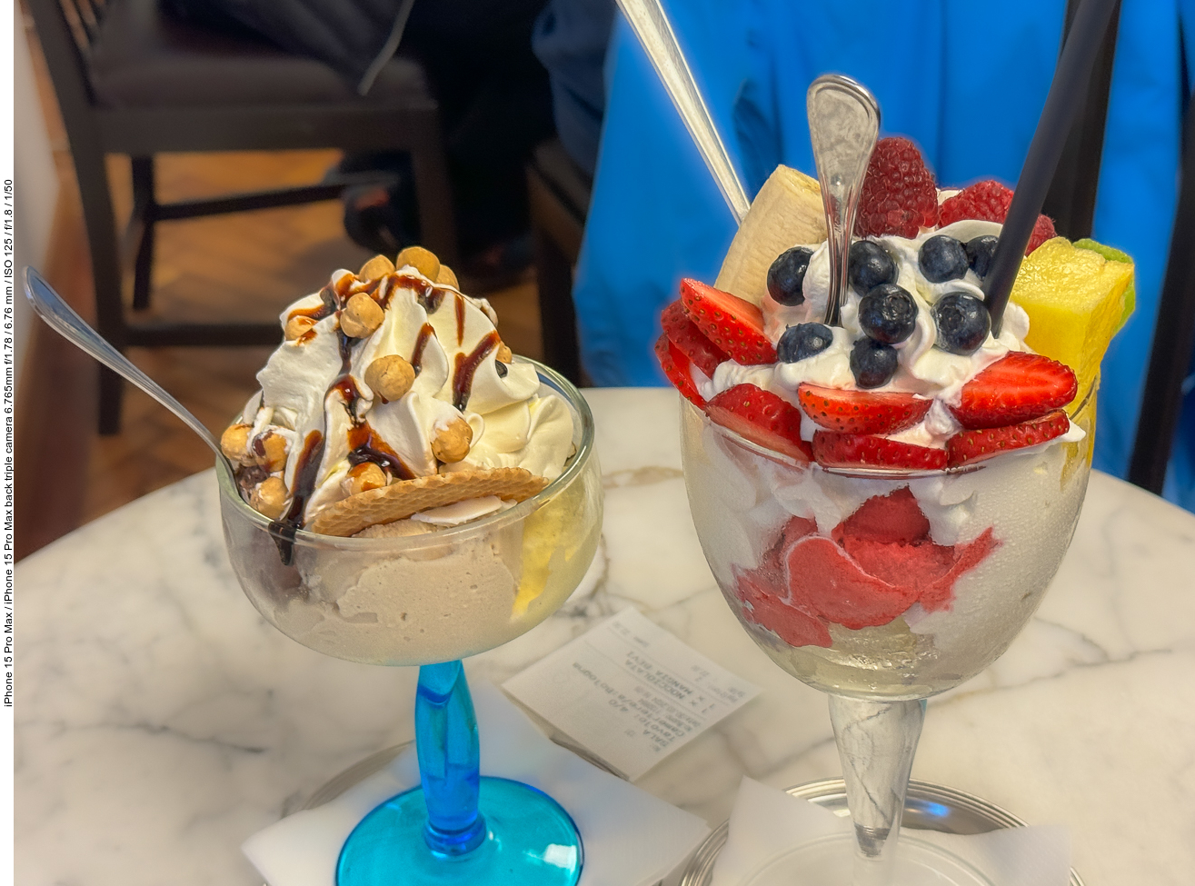 ... gibt es in "unserem Eiscafé" in Mori leckeres Eis als Entschädigung für den verregneten Tag ;-)