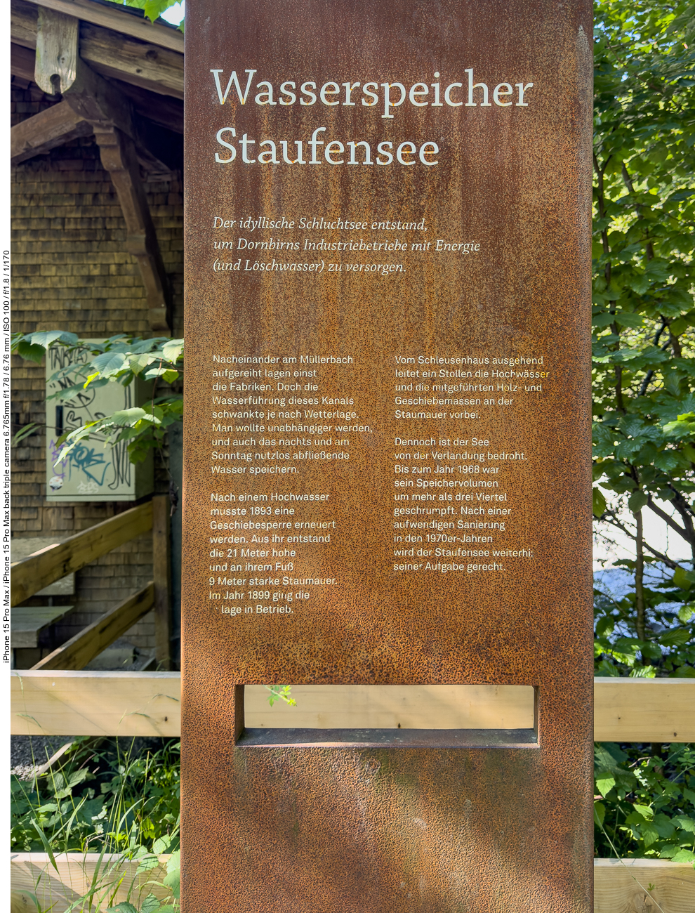 Am Wasserspeicher Staufensee ...