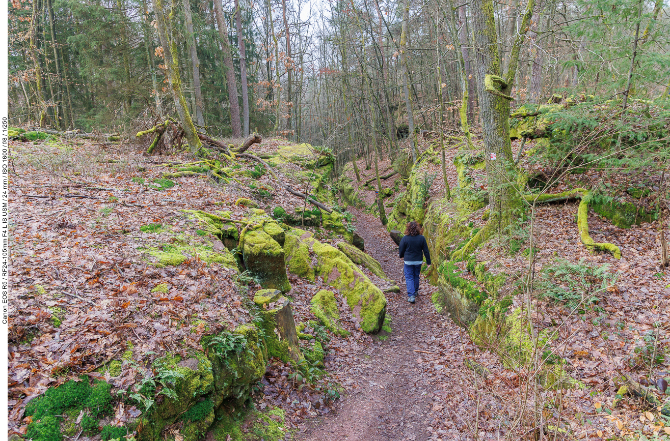 Hohle Gasse in die Tiefe