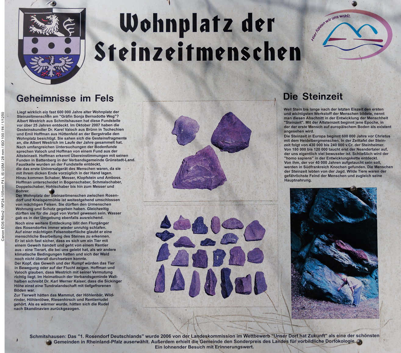 ... Infos zum Wohnplatz der Steinzeitmenschen