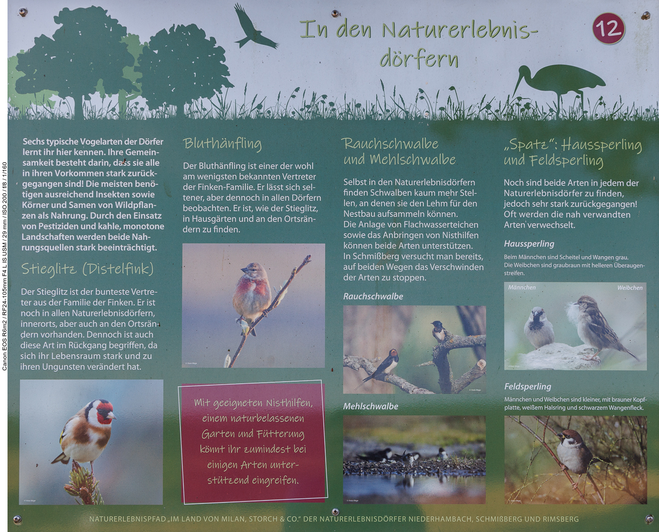 Infotafel Nr. 12: "In den Naturerlebnisdörfern"