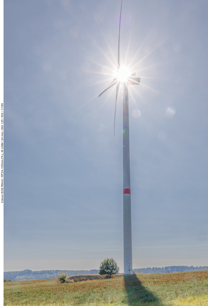 Und hier die "böse" Windkraftanlage