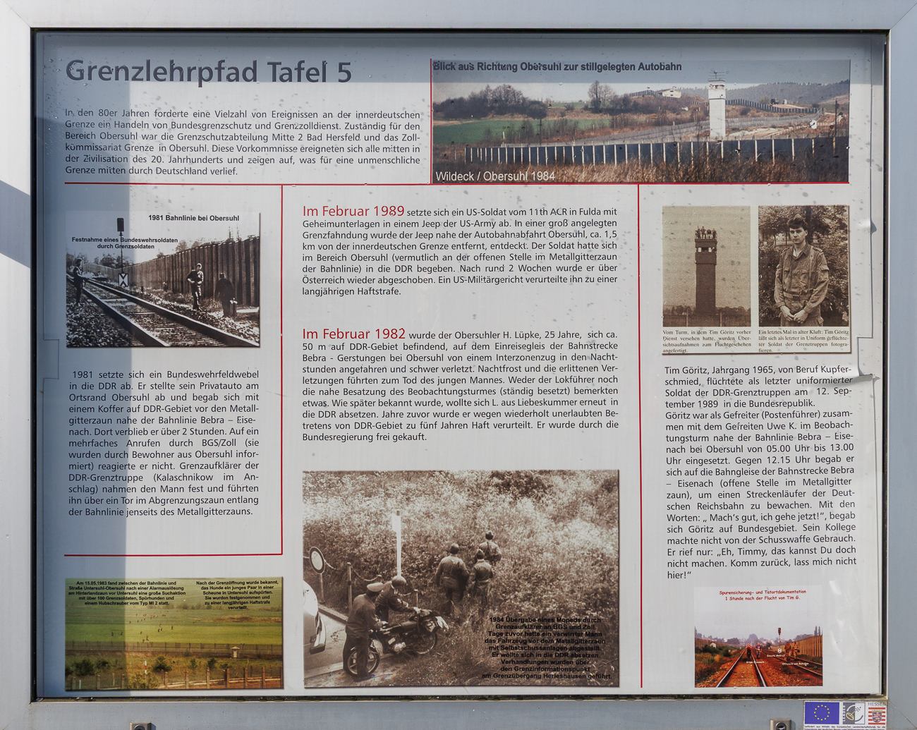 Infos zu früheren Zwischenfällen an der hiesigen Grenze