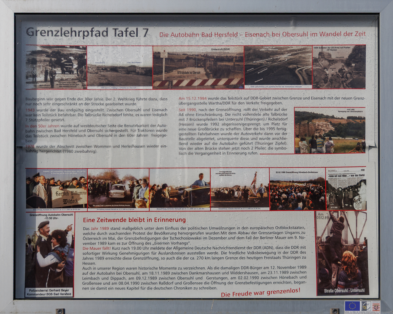 Infos zur Autobahn damals und heute