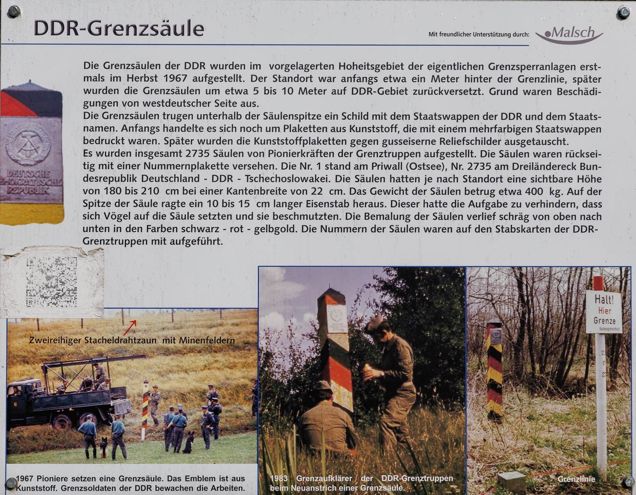 Infos zu den DDR-Grenzsäulen
