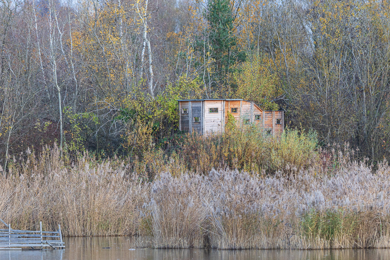 Eine der Beobachtungsh&uuml;tten