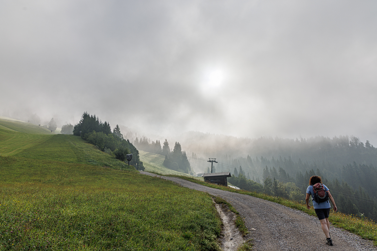 ... doch wir laufen fleißig den Berg hinauf