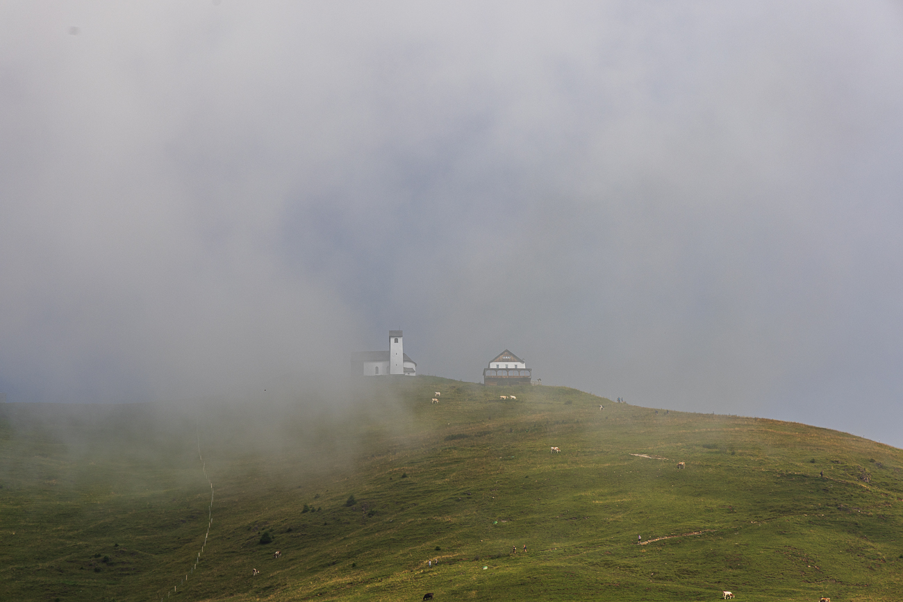 Die Hohe Salve in den Wolken