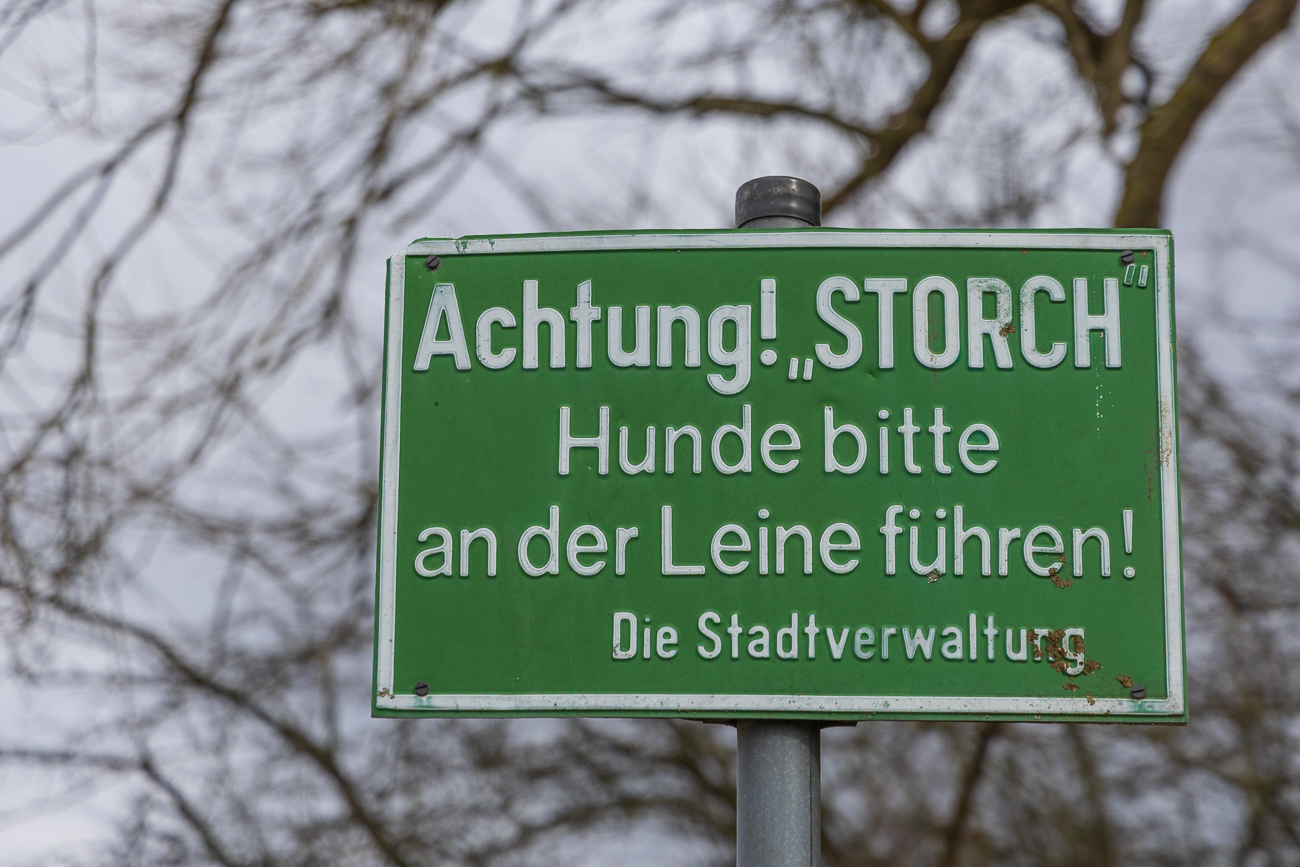 Warnung vor derm Storch ...