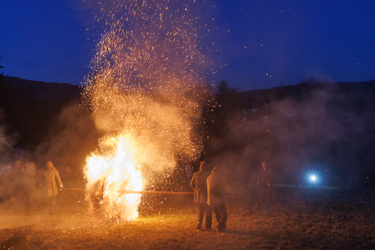 ... und lässt die Funken stieben ...