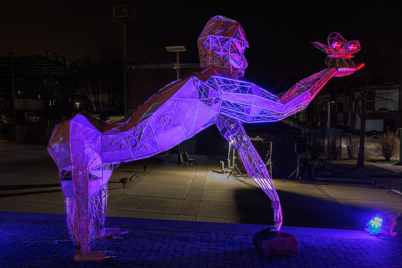 Illuminierte Skulptur