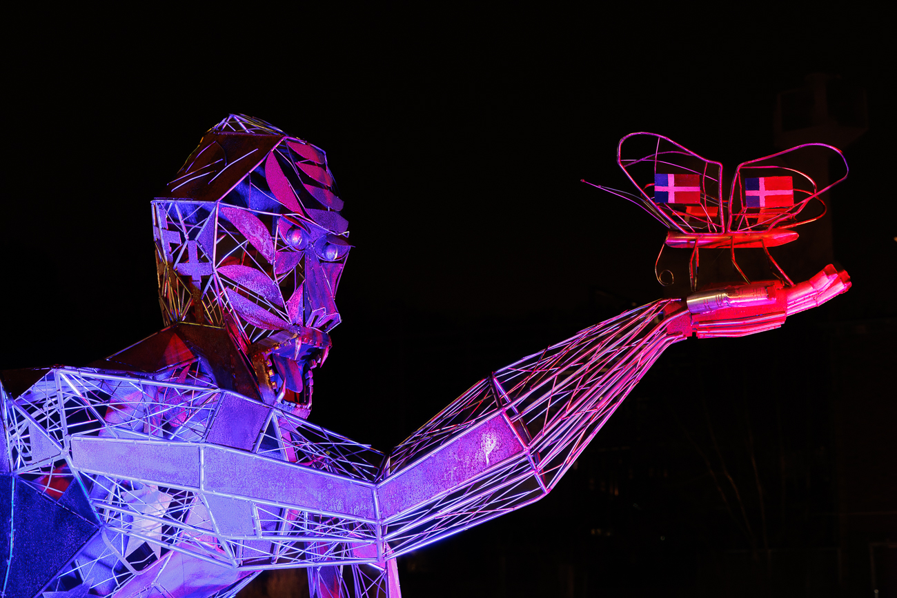 Illuminierte Skulptur