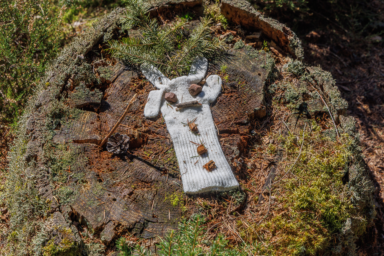 Da hat sich jemand an einem verlorenen Handschuh verkünstelt ;-)