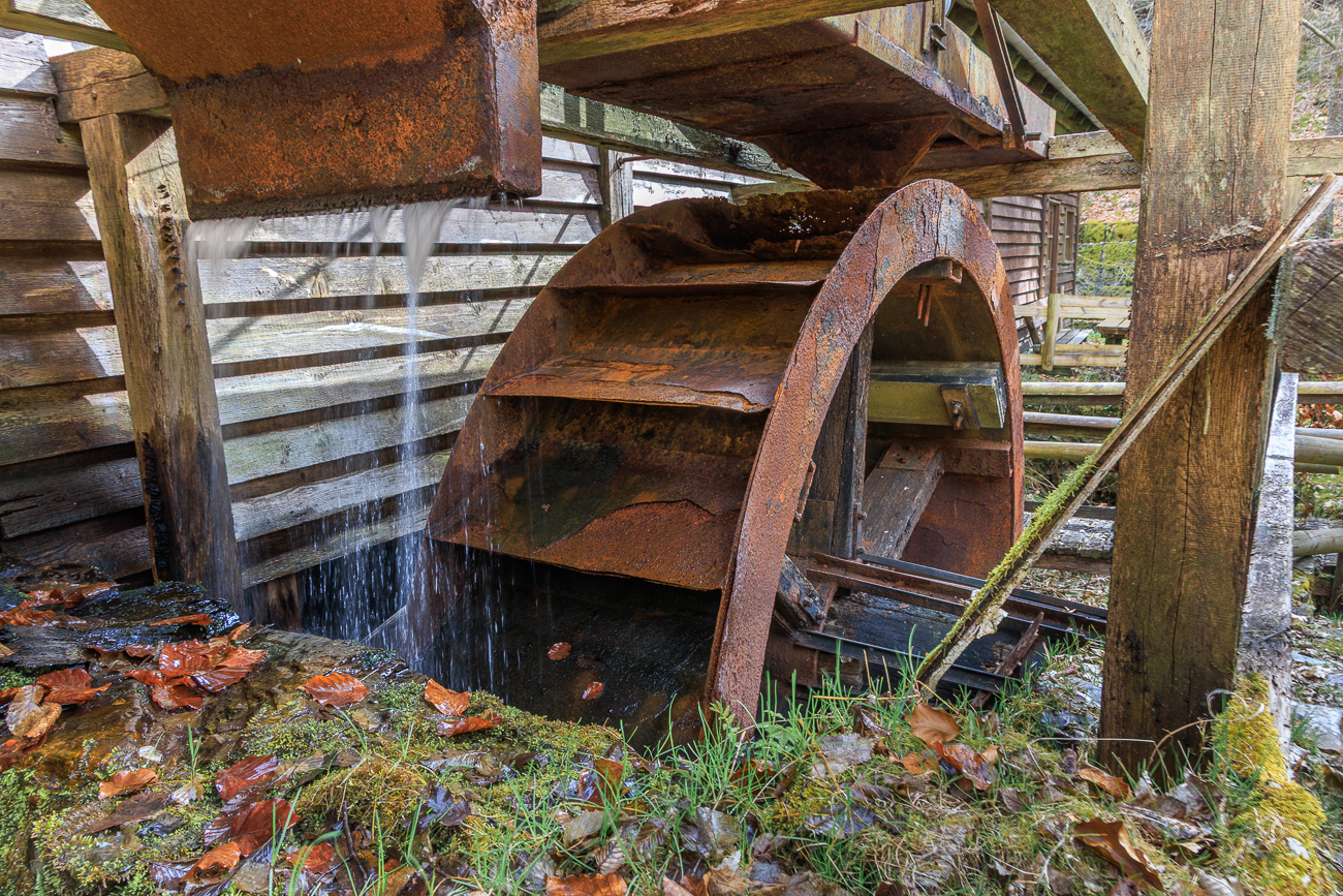 Das alte Mühlrad dreht sich heute nicht mehr