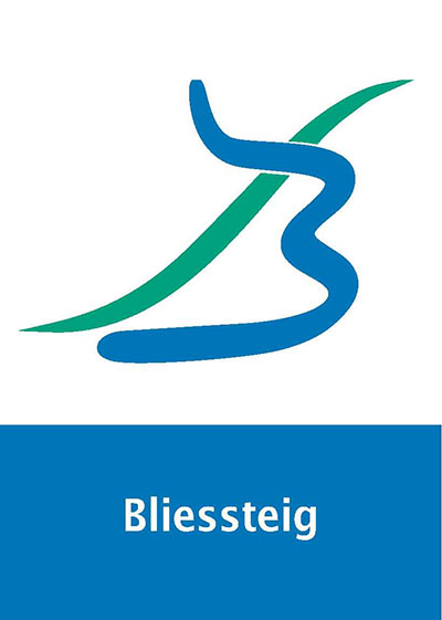 Kennzeichnung des Wanderwegs Bliessteig