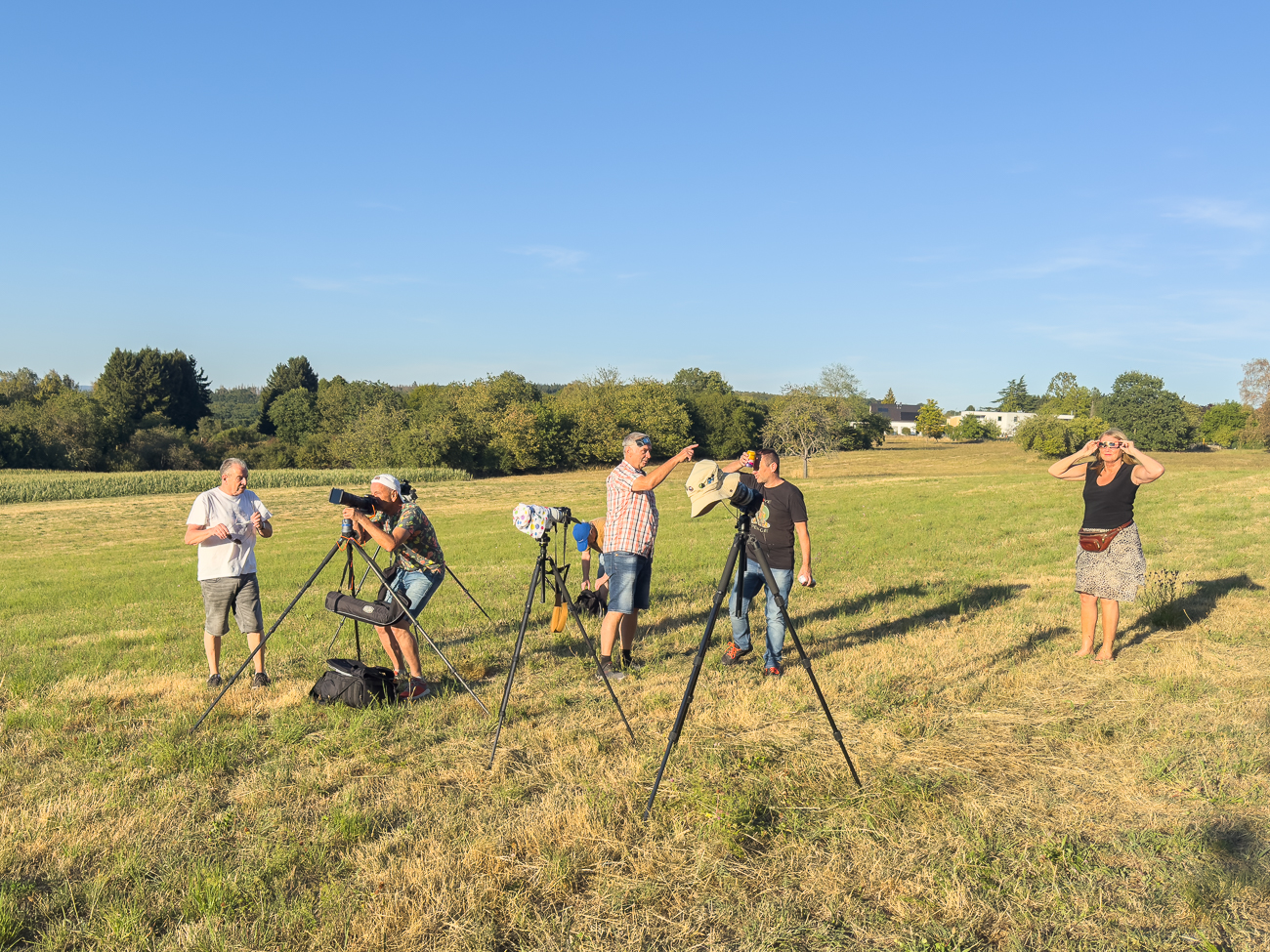 Die Fotografen schießen sich ein